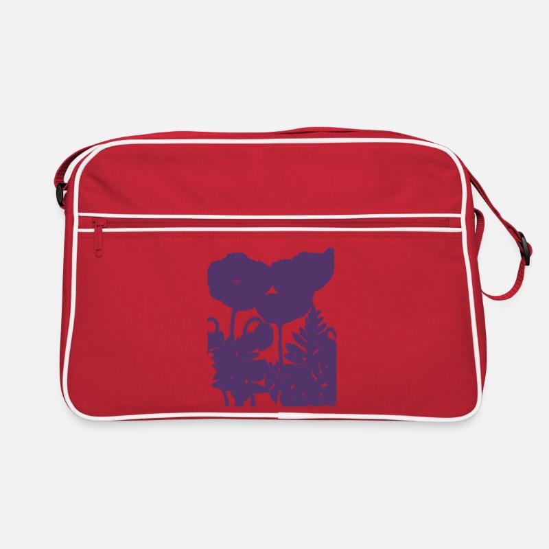 Mohnblumen Retro Tasche