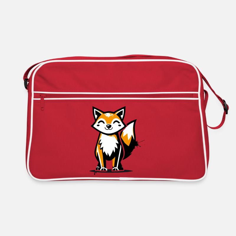 Moderner Fuchs im Stencil Graffiti-Design Retro Tasche