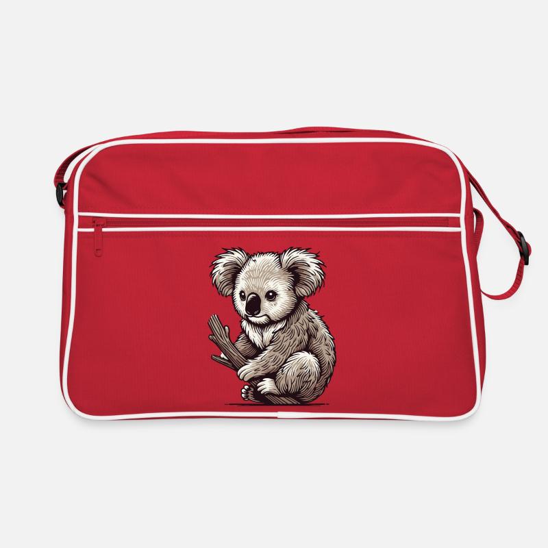 Koala - Retro Tasche - Rot/Weiß