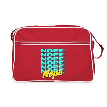 NOPE – Bold & Sassy Statement - Retro Bag - red/white - Front