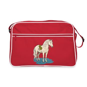 Le cheval de ruisseau - Sac Retro - rouge/blanc - Devant