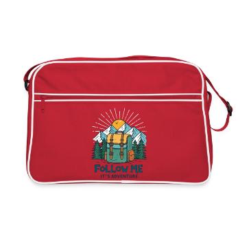 Adventure Mountain Exploration Backpack - Retro Bag - red/white - Front