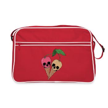 crane_glasse - Retro Tasche - Rot/Weiß - Vorne