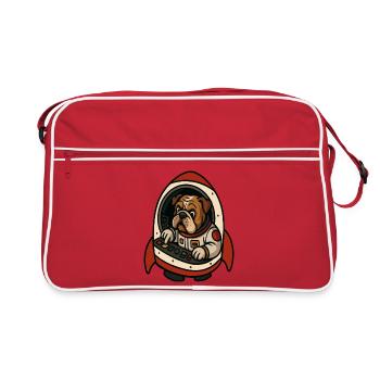 Bulldog Space Pilot - Retro Bag - red/white - Front