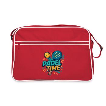 Padel Time Farbexplosion - Retro Tasche - Rot/Weiß - Vorne