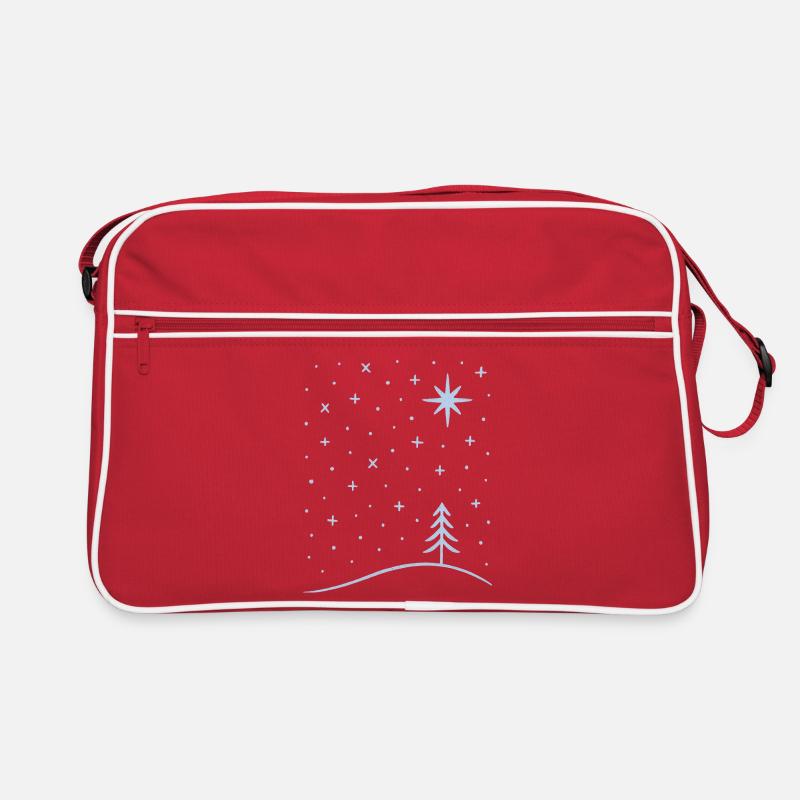polar tree snowflakes Retro Tasche