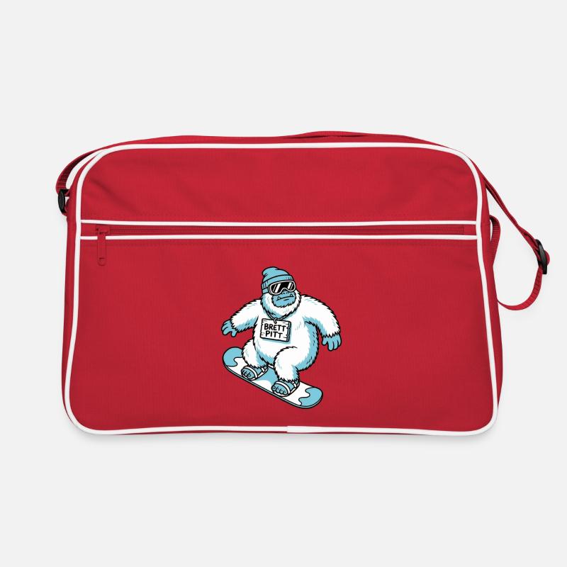Brett Pitt - Retro Tasche - Rot/Weiß