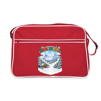 Après Ski Team Bergpanorama - Retro Tasche - Rot/Weiß - Vorne