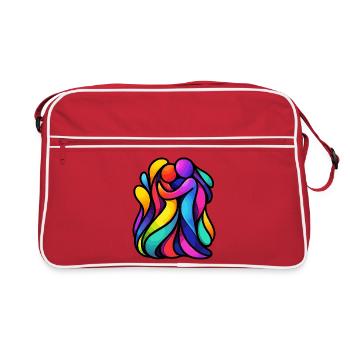 Figures dansantes colorées - Sac Retro - rouge/blanc - Devant