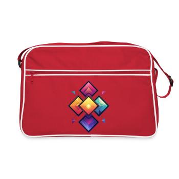 Kaleido du diamant arc-en-ciel - Sac Retro - rouge/blanc - Devant