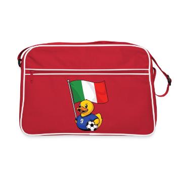 Italy Football Fan Shirt for Proud Fans - Retro Bag - red/white - Front