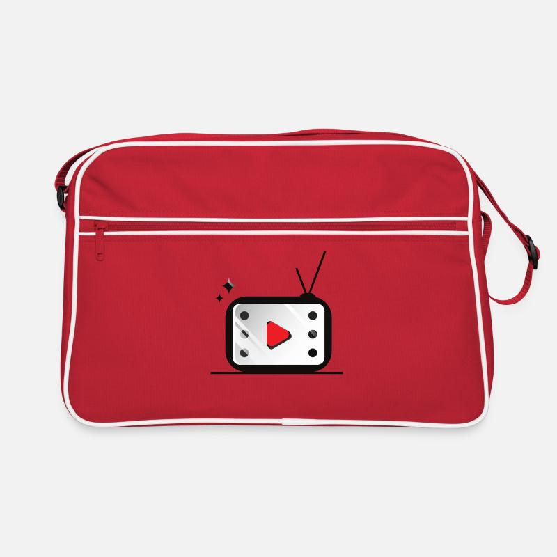 Retro TV Play Button Pattern Retro Bag
