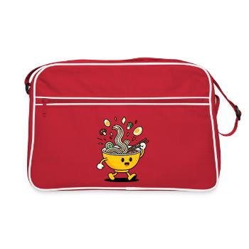 Happy Ramen Bowl - Retro Bag - red/white - Front