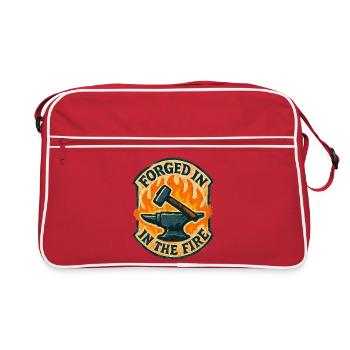 Forged in Fire Resilience and Brute Force - Retro Bag - red/white - Front