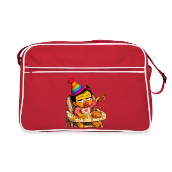 Feast Baby: Colorful Spots - Retro Bag - red/white - Front
