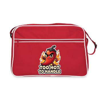 Chili piquant : trop fort pour être touché - Sac Retro - rouge/blanc - Devant