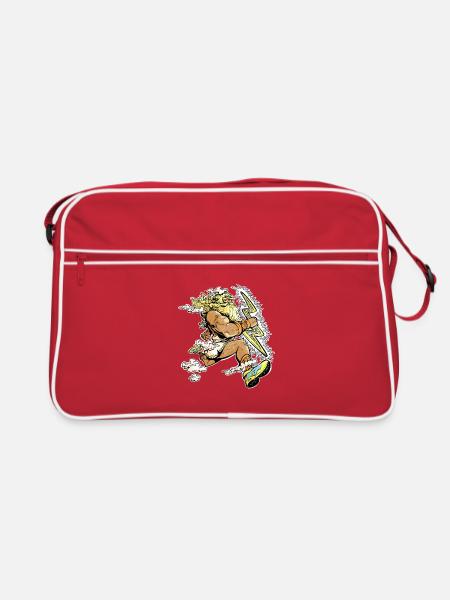 Zeus-Läufer - Retro Tasche - Rot/Weiß