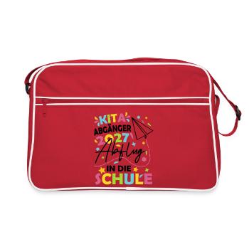 Kita Abgänger 2027 - Retro Tasche - Rot/Weiß - Vorne