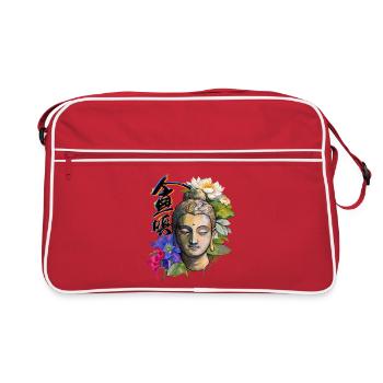 Lotus-Geisteszustand - Retro Tasche - Rot/Weiß - Vorne