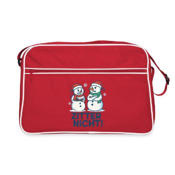 Zitter Nicht lustiges Meme als Weihnachtsmotiv - Retro Tasche - Rot/Weiß - Vorne