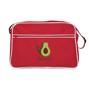 The slightly different avocado - Retro Bag - red/white - Front