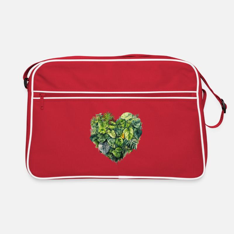 Forêt tropicale de Leaf Heart Sac Retro