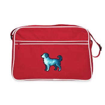 Seelentier und Wächterwesen: Hund - Retro Tasche - Rot/Weiß - Vorne