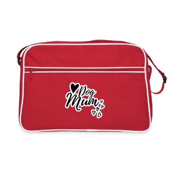 Chien maman coeurs - Sac Retro - rouge/blanc - Devant
