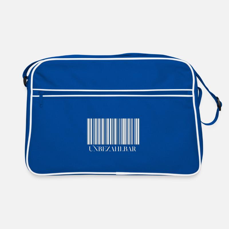 Abstrakter Barcode Design auf Kleidung Retro Tasche