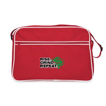 Rise Grind Repeat - Motivation - Retro Bag - red/white - Front