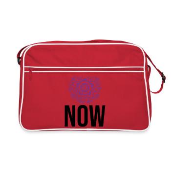 MAINTENANT - Sac Retro - rouge/blanc - Devant