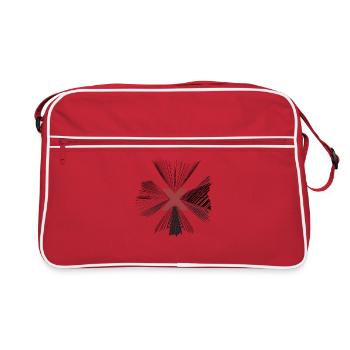 Gratte-ciel, Hochhaus, Horizon, New York - Sac Retro - rouge/blanc - Devant