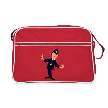 Dapper Police Parade Pose - Retro Bag - red/white - Front