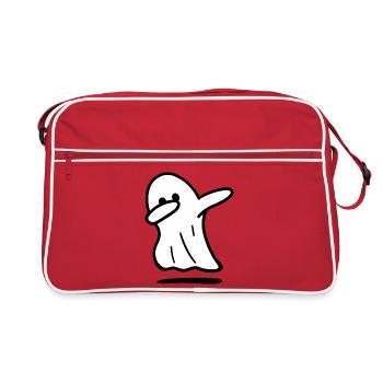 Ghost / Funny ghost / halloween / dabbing ghost - Retro Bag - red/white - Front