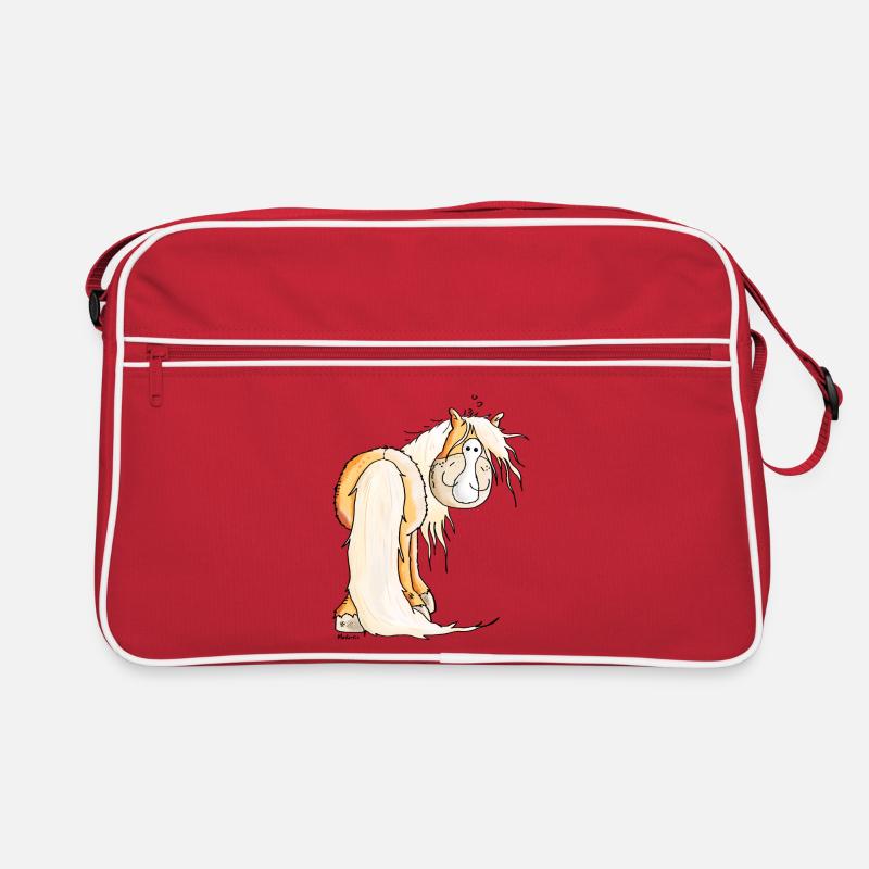 Goldiger Haflinger - Retro Tasche - Rot/Weiß