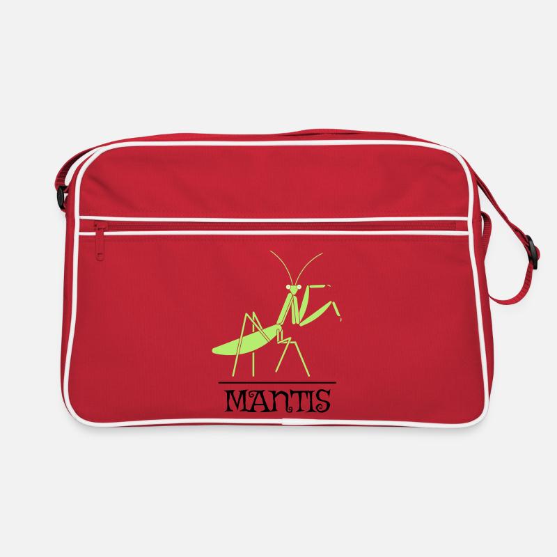 Mantis Gottesanbeterin Insekt Design Retro Tasche