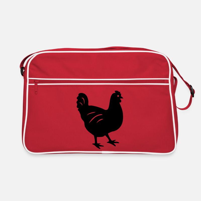huhn vogel geschenk Retro Tasche