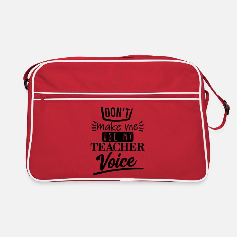 Don't Make Me Use It (black) - Retro Bag - red/white