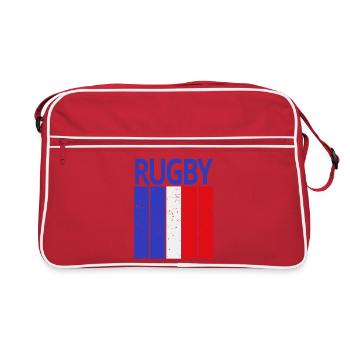 rugby, rugby fan, rugby player - Retro Bag - red/white - Front