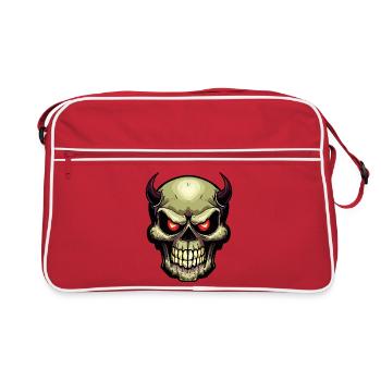 Crâne - Sac Retro - rouge/blanc - Devant