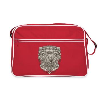 Styrian Harmonica Vintage Illu | ZiachON! - Retro Bag - red/white - Front