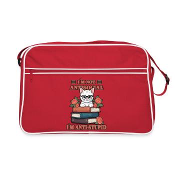 Chat malin - Sac Retro - rouge/blanc - Devant