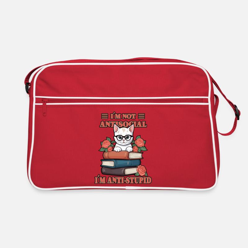 Schlaue Katze Retro Tasche