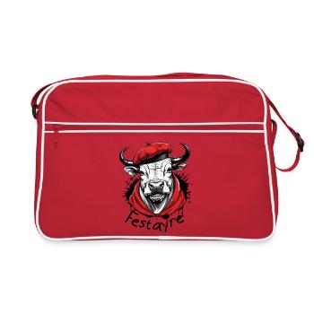 Festayre, féria et taureau béret et foulard rouge - Sac Retro - rouge/blanc - Devant