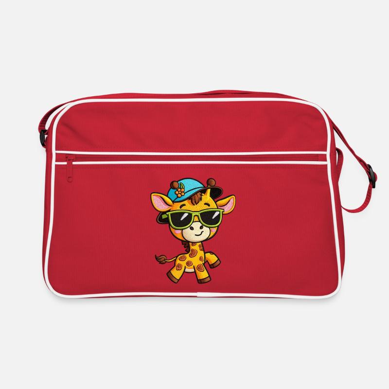 Groovy Giraffe Lunettes de soleil Tee - Sac Retro - rouge/blanc