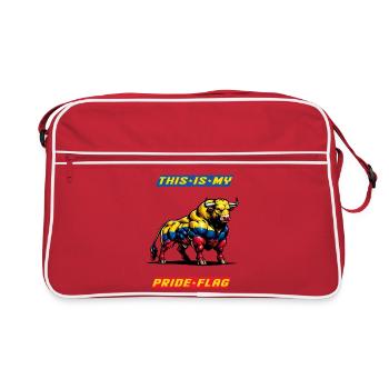 Das ist meine stolze Flagge Kolumbien - Retro Tasche - Rot/Weiß - Vorne