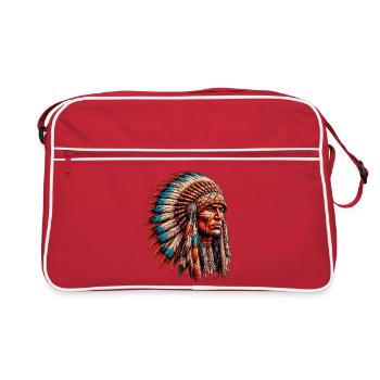 Amérindien Peau rouge d’Amérique - Sac Retro - rouge/blanc - Devant