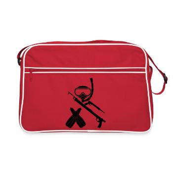 Harpoon snorkeler equipment - Retro Bag - red/white - Front