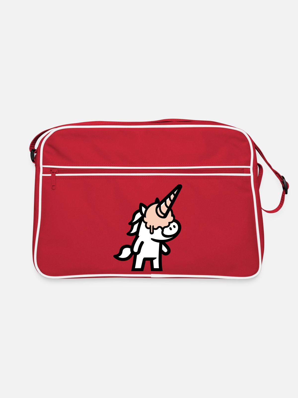 Eishorn - Retro Tasche - Rot/Weiß - Vorne
