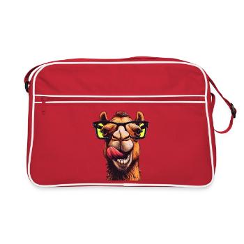Camel avec lunettes de soleil - Sac Retro - rouge/blanc - Devant